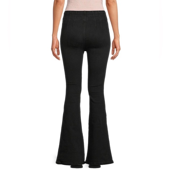 We the free, flare high rise jeans, Black, Onyx,Stretch denim, flared, Size 29 - Picture 4 of 9